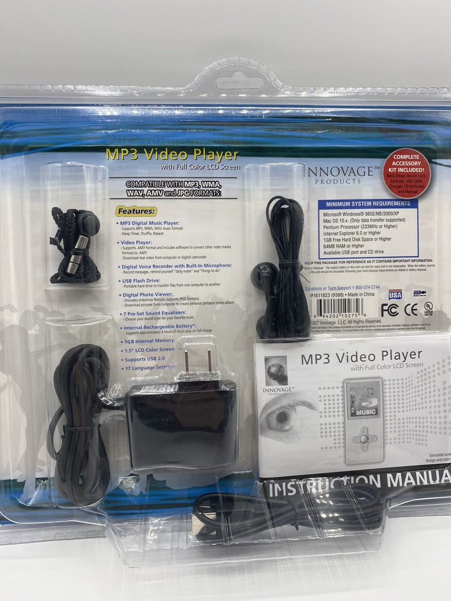 Brand New Innovage Products MP3 Video Player With Full Color LCD
