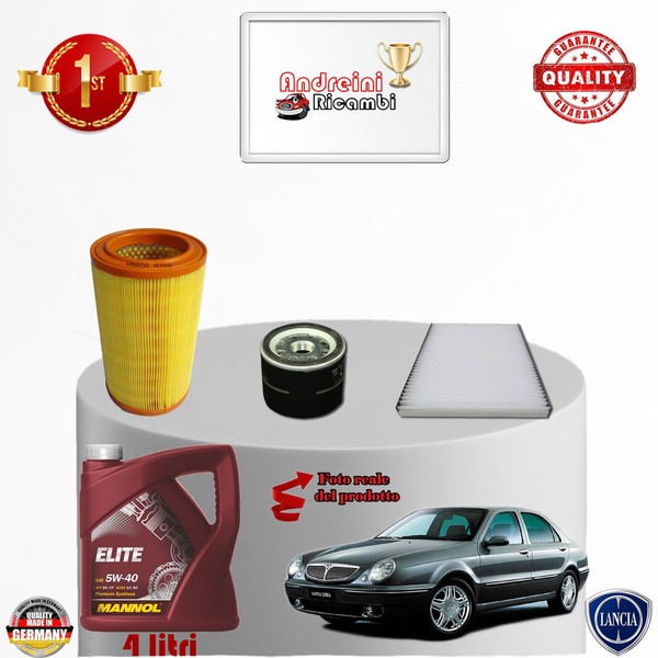 Inspektionskit Filter + ÖL Lancia Lybra 1.6 16V 76KW 103CV Von 2004->-image