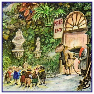 Personajes At Mole Extremo De Cuento Viento En Sauces Punto De