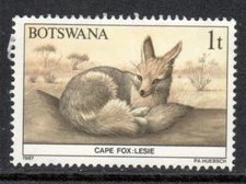 Botswana Stamp Scott 404 Used 1t Cape Fox Wildlife Conservation