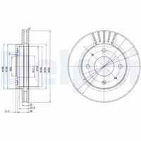 2X Delphi BG2763 Bremsscheibe FüR Hyundai Kia Mitsubishi Proton