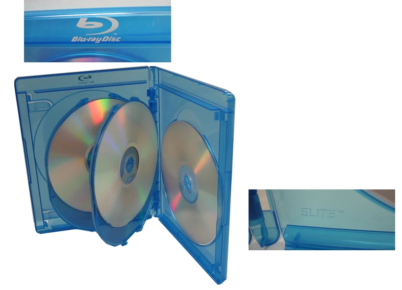 2 Pk VIVA ELITE Blu-Ray Replace Case Hold 5 Discs (5 Tray) 15mm Storage Holder