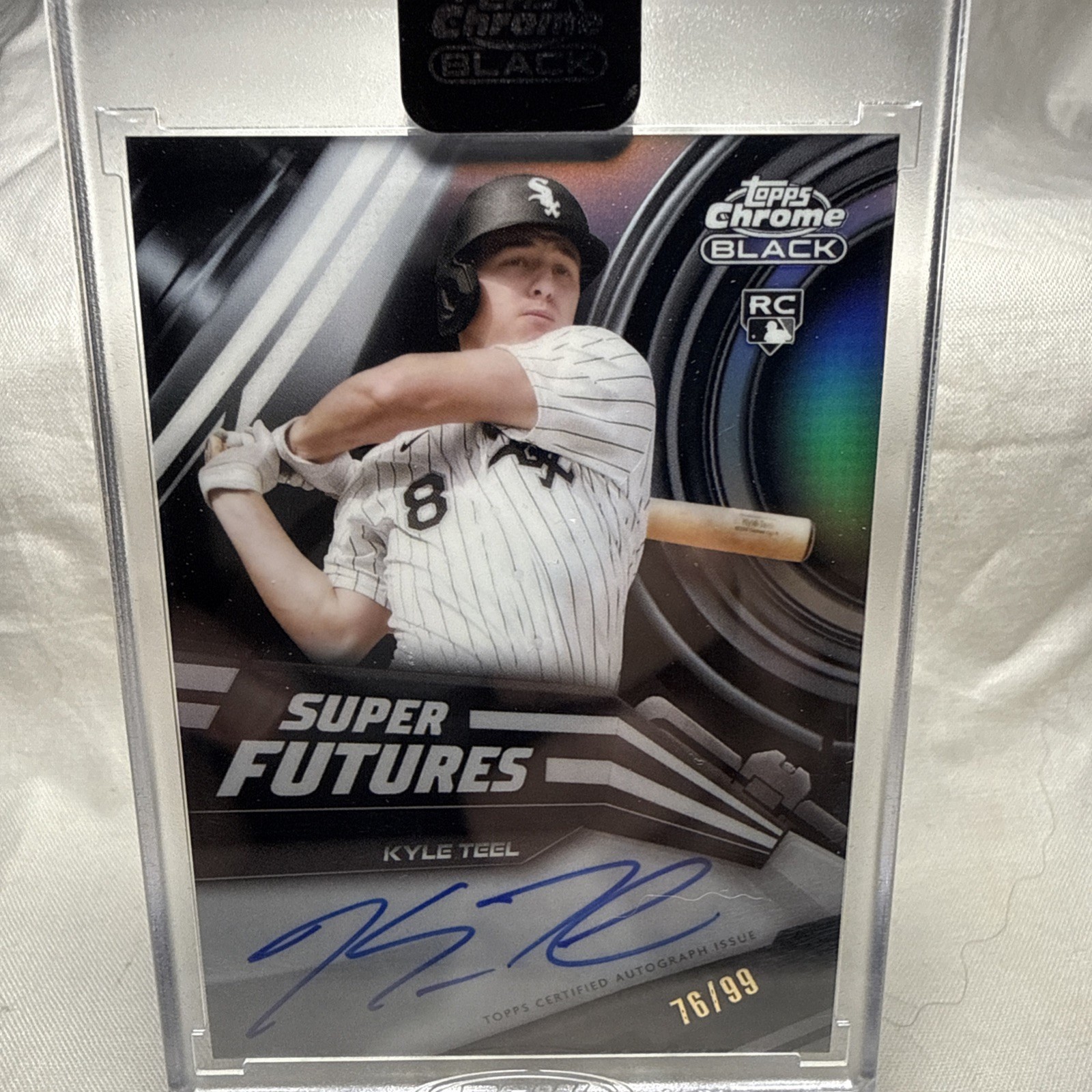2026 Topps Chrome Black Kyle Teel Rookie Super Futures Auto /99 Chicago
