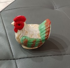 Piccola Gallina saliera vintage in porcellana