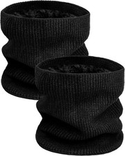 2 Packs Neck Warmer Gaiters for Men Women Winter Neck Scarves Fleece Cold Weathe