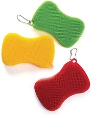 Norpro Silicone Dish Scrubbing Sponge / Vegetable Scrubber Brush