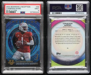 2022-23 Bowman Inception University Blue Foil V1 /99 Cam Ward Cameron PSA 9 MINT