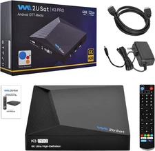 VSEE/WE2USAT K3PRO 6K Super Clear TV Box Media Player 20 New Apps Voice Control