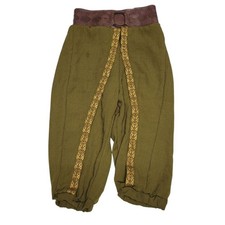 Disney Kids Costume Pants Raya Last Dragon Belt Flowy Green 5/6 Halloween Movie