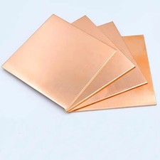 4 Pcs 99.9 Pure Copper Sheet Metal, 6" x 6", 18 Gauge 1mm Thickness, Double...