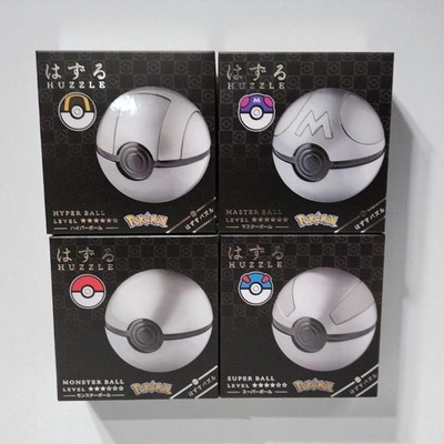 HANAYAMA Huzzle Pokemon Monster Ball Puzzle Complete Set of 4 Super Hyper Master