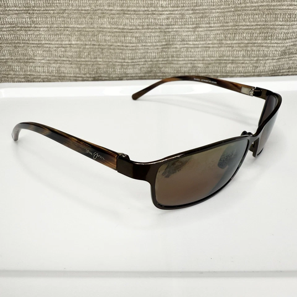 Maui Jim Sunglasses Frames Shorline MJ-114-25 Brown Metal Wrap Italy FRAME ONLY - Image 2 of 4