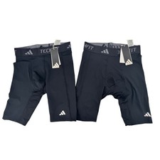 Adidas Base Layer TechFit Compression Shorts Medium Lot Of 2 Tights Black New