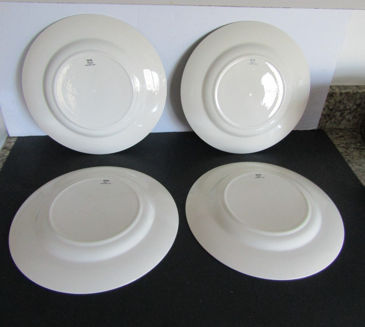 4 Spode Christmas Tree Dinner Plates