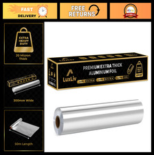Heavy Duty Aluminum Foil Roll 12" x 164 ft - Extra Thick, Commercial Grade, Food