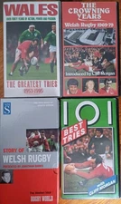 Bundle of Wales Rugby Videos VHS Golden Era Greatest Tries VGC 5 Tapes Box Set