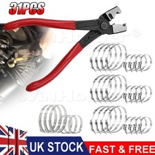 31PCS UNIVERSAL CV BOOT CLIPS Clips Plier Kit STAINLESS STEEL CV JOINT CLAMP