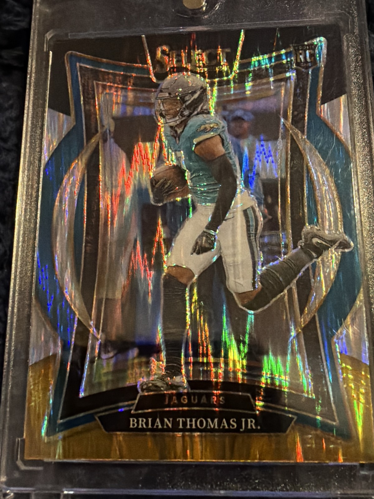2024 Panini Select Brian Thomas Jr. #91 Zebra Shock Prizm Rookie Card