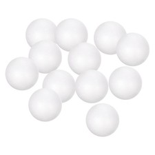 12Pcs 2" White Foam Balls Polystyrene Solid for Art and Decorations