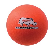 Champion Sports 6 Inch Neon Orange Low Bounce Dodgeball Rhino Skin Foam Ball
