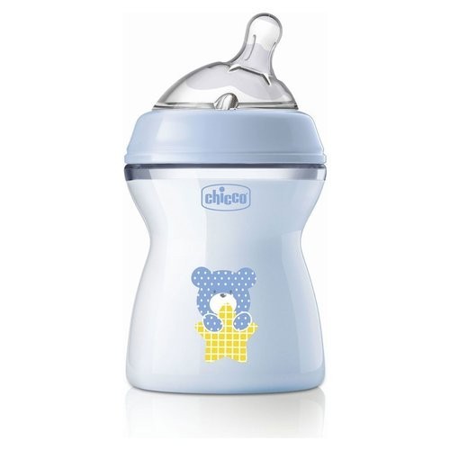 Chicco Natural Feeling Baby Bottle, Model 00081323200000, Blue, for - Picture 1 of 2