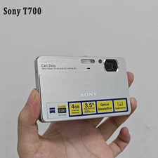 Sony Cybershot DSC-T700 10MP Digital Camera 4x Optical Zoom w/ Battery & SD Card