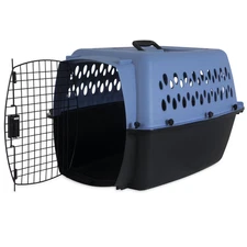 Petmate Pet Porter Travel Dog Kennel Portable Pet Carrier, Medium 26", Blue