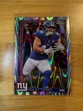 Topps 2024 Chrome Cam Skattebo New York Giants Wave Rookie #331