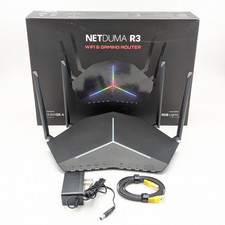 Netduma R3 Wi-Fi 6 Gaming Router Dual Band | Black | Powered by Dumaos 4