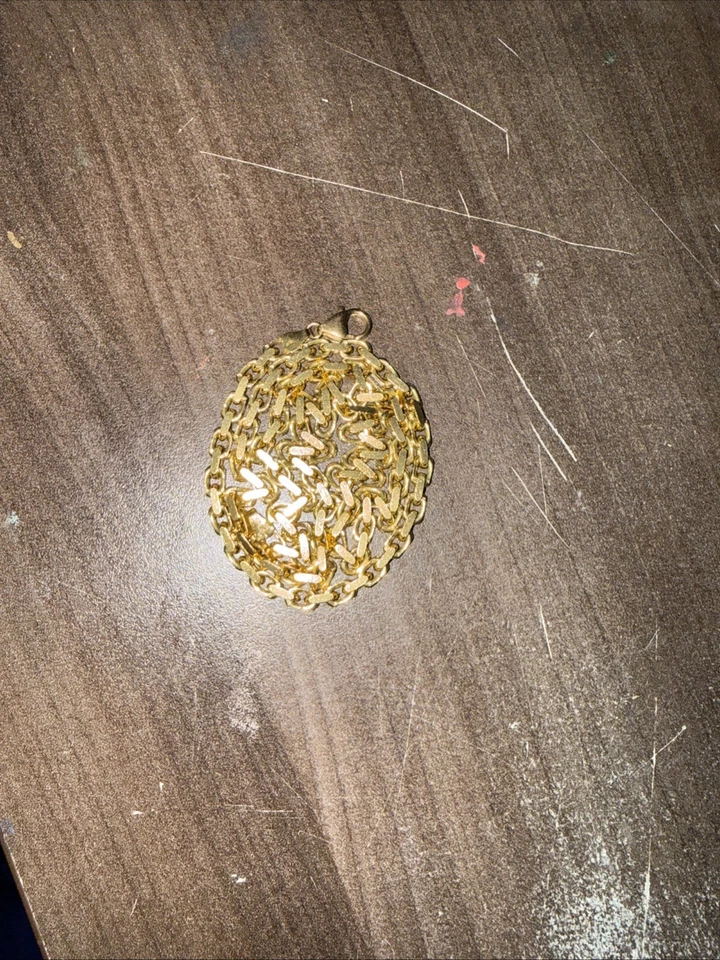 Cadena de eslabones pesados 22k 22 pulgadas 4 mm 62,1 gramos de Jacoje XRF probada para ser 22k Foto 4 de 4