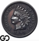 1894 Indian Head Cent Penny, Choice Unc+ Better Date
