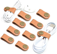 Cord Organizer 10 Pack,Cord Holder,Cable Clips Leather,Cable Organizer USB Holde