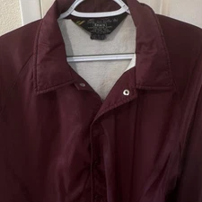 Vintage 70’s Sears Windbreaker Jacket Mens L Maroon 100% Cotton Lining Gorpcore