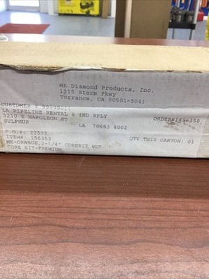 MK Diamond Products MK-orange 2-1/4  Corebit Wet Core Bit Premium # 156353