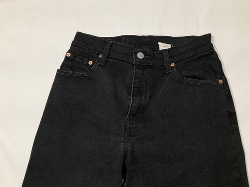 Jeans Levi's 550 Talla 8 Calce Relajado Negro Cónico Años 90 Denim Cónico De Colección - Imagen 4 de 10