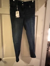 NEW WITH TAGS! Horze Kaia Women’s High Waist Denim Silicone Full Seat Breeches