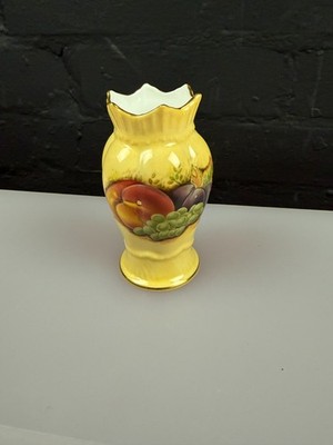 Aynsley Orchard Gold geriffelte Vase 4,5'' hoch