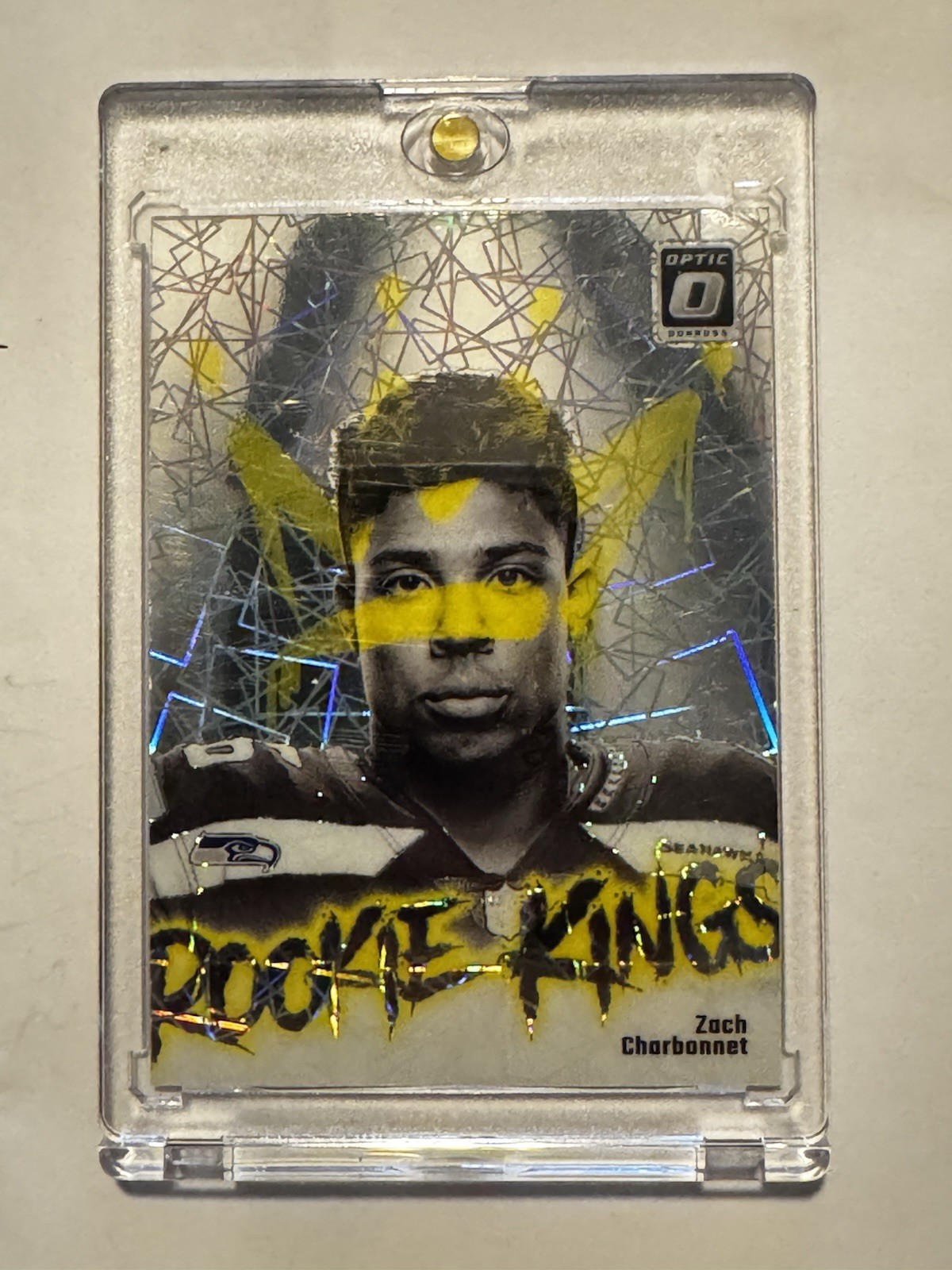 2023 Donruss Optic Rookie Kings #10 Zach Charbonnet RC - Case Hit SSP - Seahawks