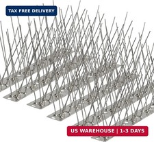 304 Stainless Steel Bird Spikes for Outside, Durable Pigeon Spikes Fence Kit to