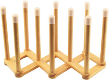 Bamboo Retractable Bottle Drying Rack Cup Dish Drying Racks,Sports Water Bottle