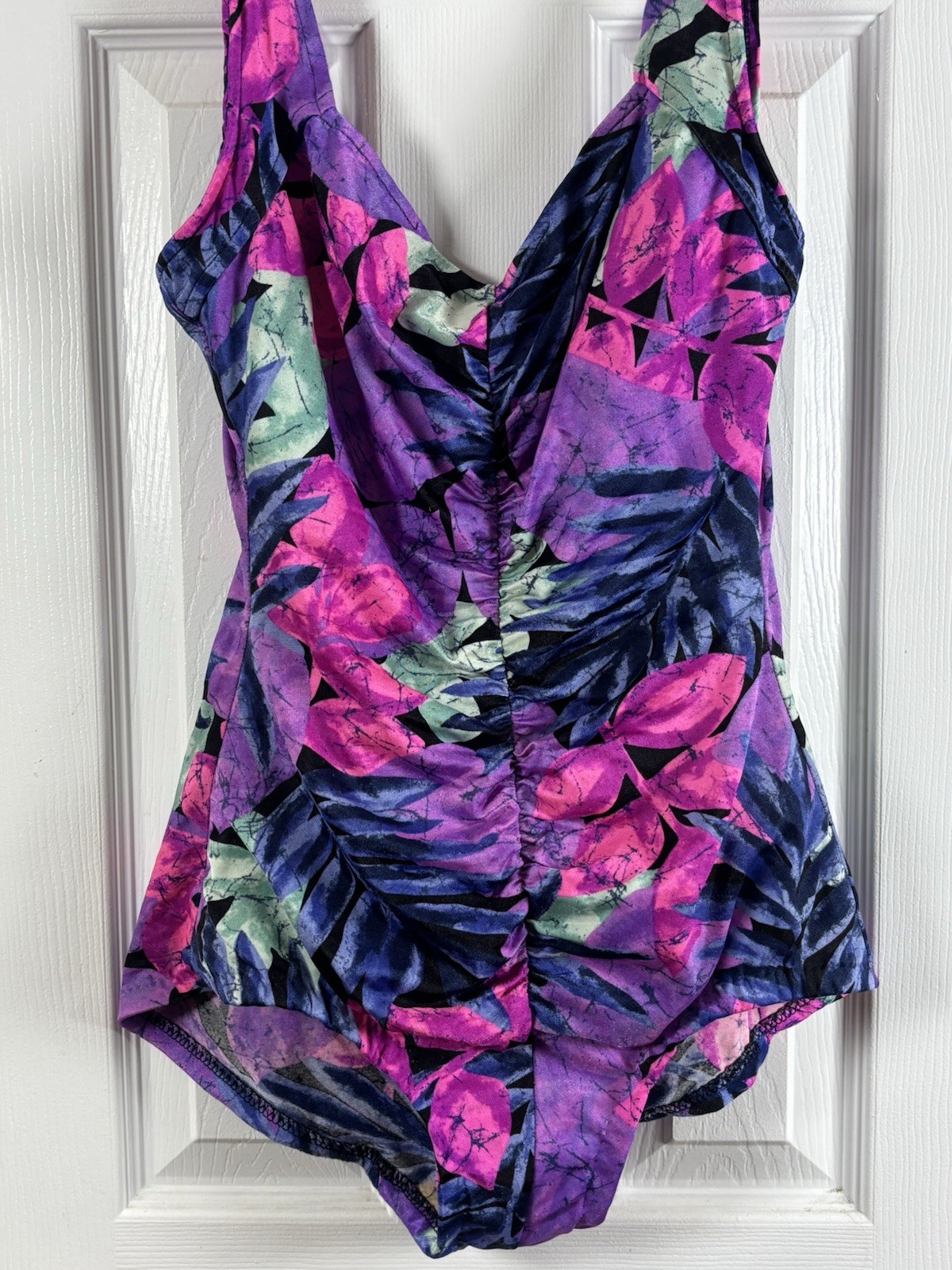 Le Cove One Piece Vintage Bathing Suit Floral Print Swimsuit 90s size 10