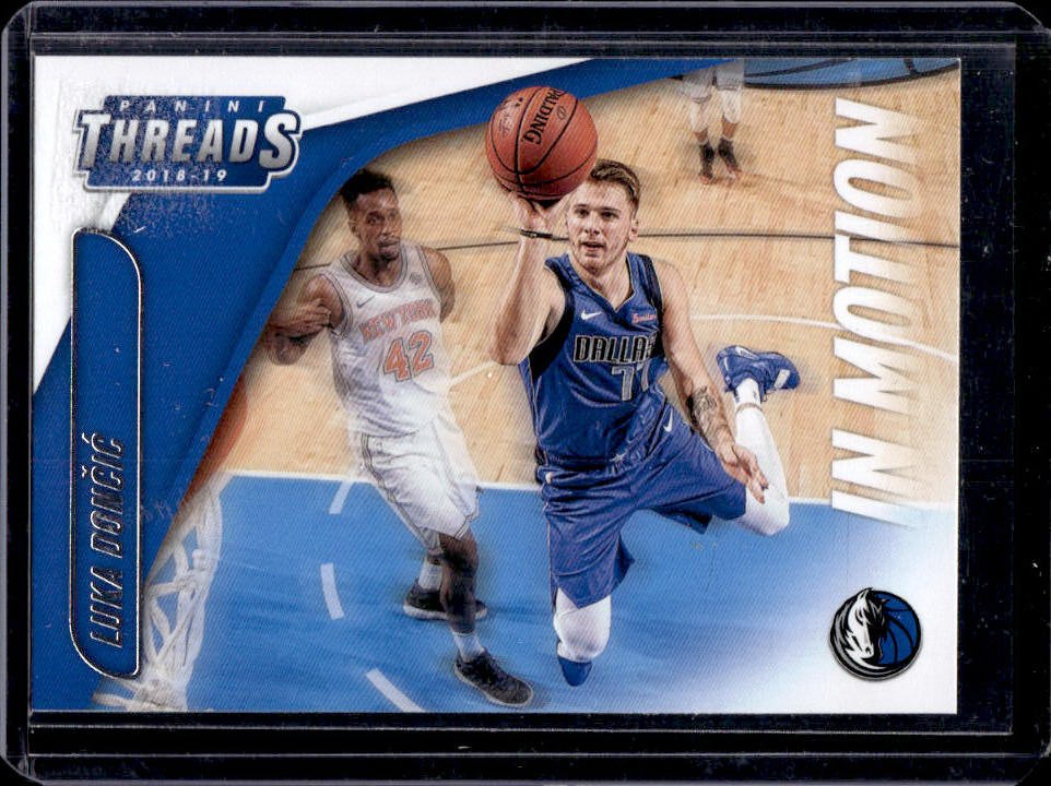 2018-19 Panini Threads Luka Doncic In Motion Rookie RC #15 Mavericks