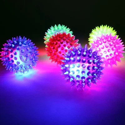 PhiLuMo 4x LED Flummi Stern/Ball mit Licht - Springball - beleuchtet