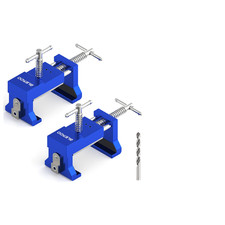 Blekoo 2 Pack Cabinet Clamps For Installation Solid Drilling Tool Pilot Hole