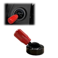 Car Joystick Push Start Button Cover, Cool Metal Automotive Engine One Red