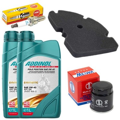 Öl Wartung 2L Luftfilter Ölfilter Zündkerze für Vespa GTS 300 ZAP GTS300 2008-19