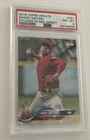 2018 Topps Update #US1 Shohei Ohtani Rookie Pitching In Red Jersey PSA 8 NM-MT
