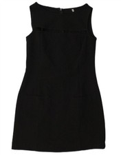 VINTAGE Womens Sleeveless Sheath Dress IT 44 Medium Grey Polyester CD03