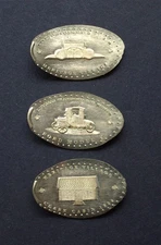 ON15- 3 Pressed elongated pennies (tokens) Canadian Transportation Museum