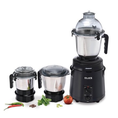 Sujata Dynamix 900W Leistungsstarker Heavy Duty Mixer Mahlwerk 3 vielseitige Gläser